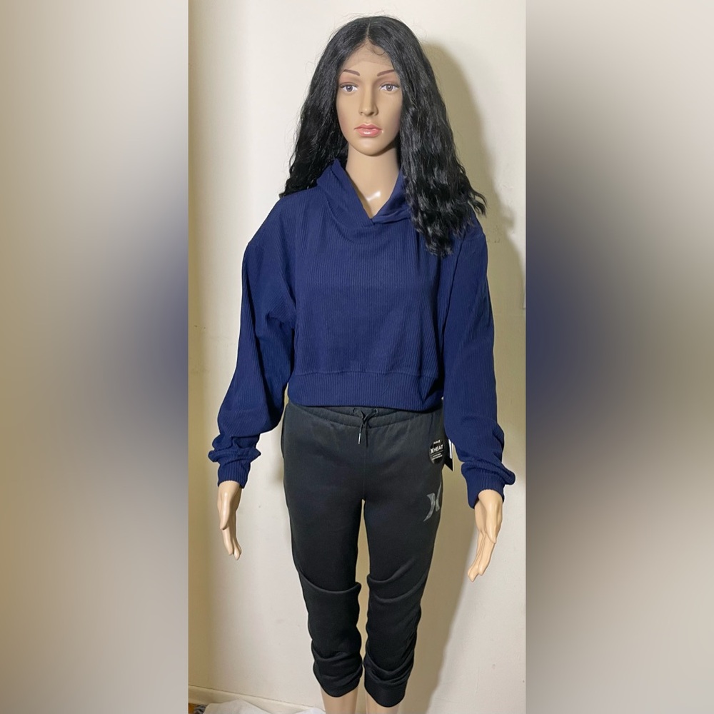 Sz US S Garage Soft  Oversized Hoodie Hoodie Mariana Blue  Features Ribbed NWT - Picture 5 of 11
